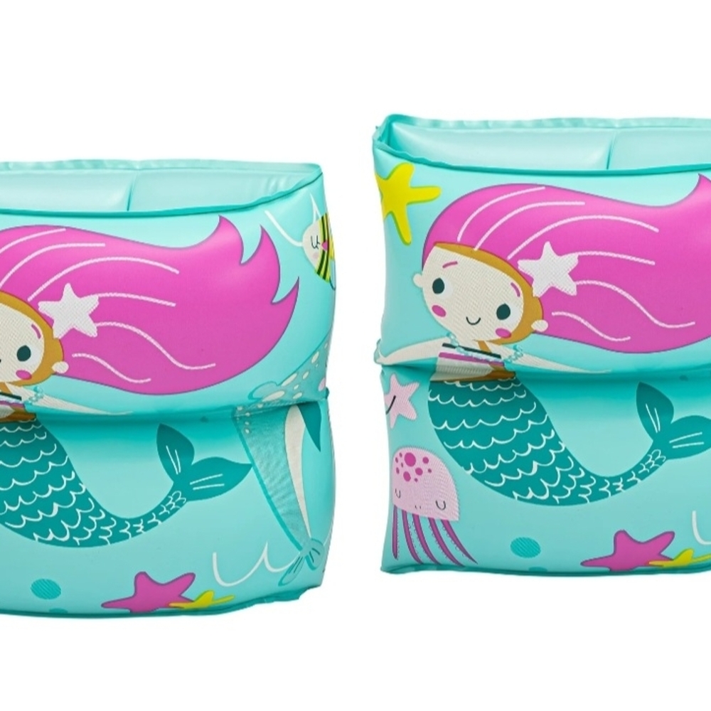 Mermaid Swim Arm Bands for Kids - Pink and Blue
